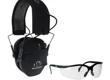 Walker's Razor Slim XTRM Electronic Earmuffs (NRR 21dB) with Shooting Glasses
