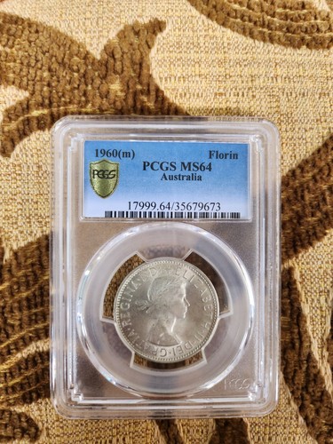 AUSTRALIA - ELISABETTA II - FLORIN 1960 (M) - PCGS MS64