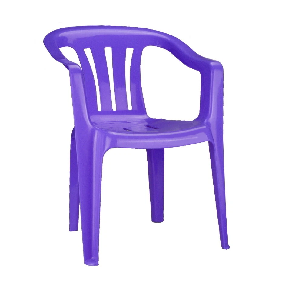 4x Children Strong Stackable Kids Plastic Chair Picnic Party Garden Nursery Play