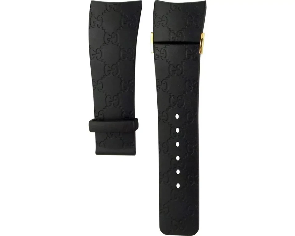 Reloj I Gucci 26 mm genuino OEM correa de goma de repuesto para hombre IGucci YA114215 Foto 2 de 4