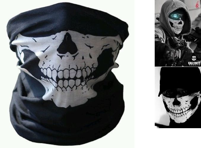 Slip Maschera Teschio Call Of Duty Ghost. Airsoft, Paintball, Moto