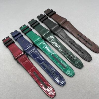 Leather Rubber Strap Replacement For Franck Muller Watch V45 Models