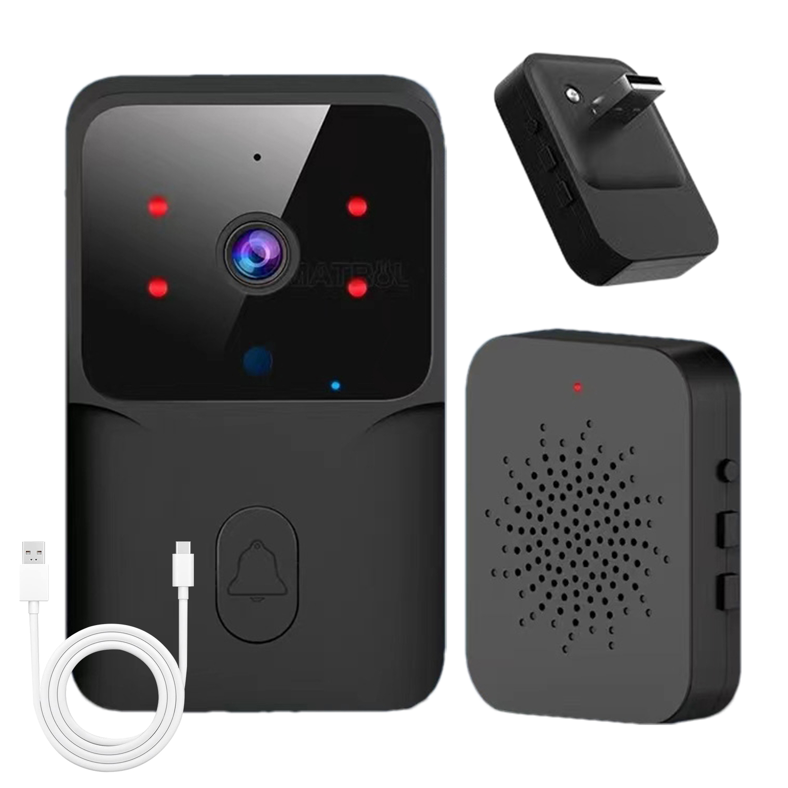 Smart Wireless WiFi Doorbell Intercom Video Camera Door Ring Bell Chime Security-image