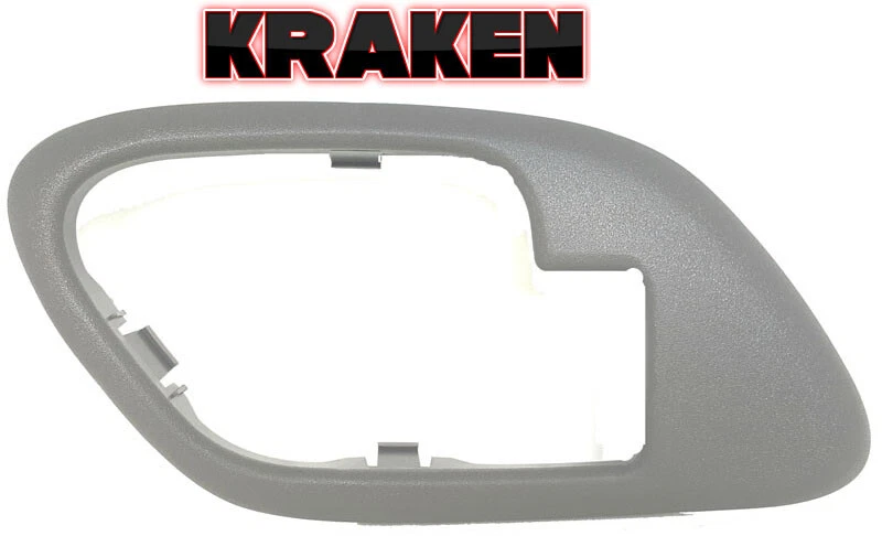 Inside Door Handle Bezels For Chevy GMC Truck Tahoe Suburban 1995-1999 Pair Gray - Image 2 of 4