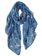 Hummingbird Scarf for Women Light Neck Wrap Big Shawl for Bird Lover Gifts Cl...