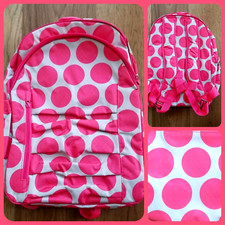 NEW Thirty-One 31 Her Deluxe Backpack Only in Coral Mod Dot