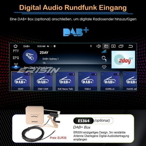 8 Kern Android 14 GPS Autoradio DAB+ CarPlay DSP für BMW E46 3er M3 Rover 75 MG - Bild 12 von 14