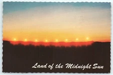 Land of the Midnight Sun Alaska AK UNP Chrome Continental Time Lapse June 21