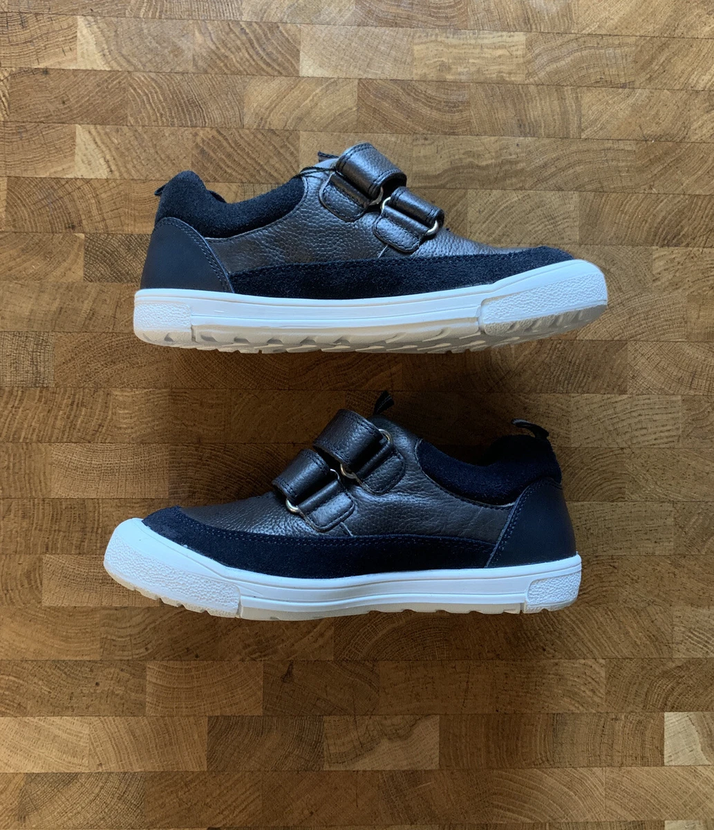 Boys smart shop navy shoes