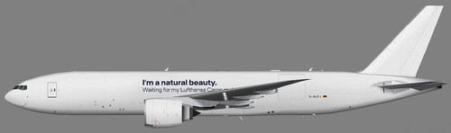 New! Herpa 536240 Lufthansa Cargo 777-200 Natural Beauty 1:500 diecast - Picture 2 of 2