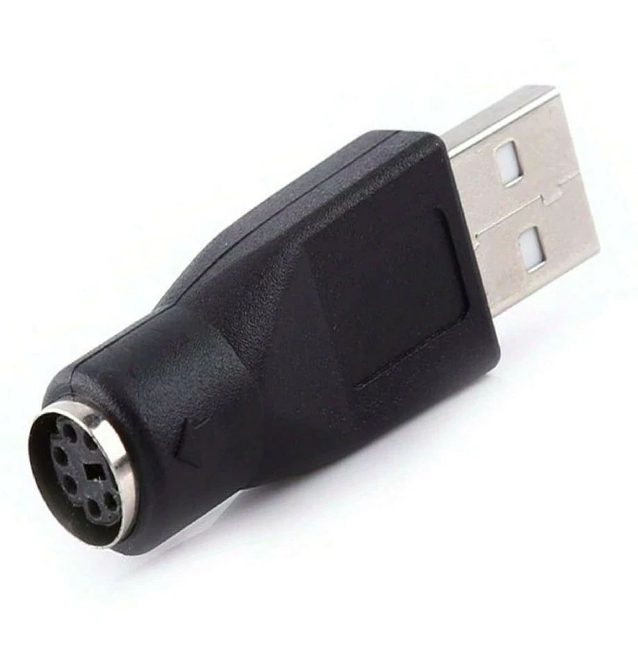 CONNETTORE ADATTATORE da PS/2 FEMMINA a USB MASCHIO mouse tastiera PS2 - Immagine 2 di 3