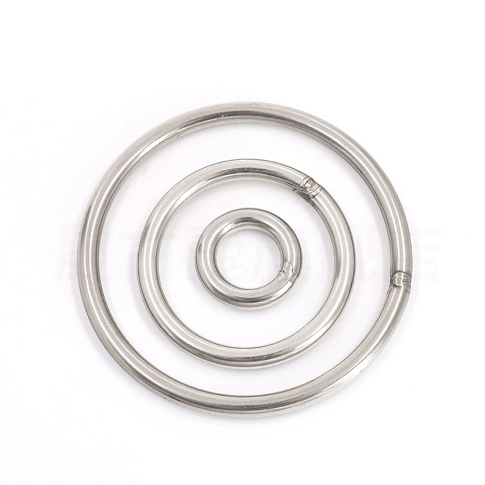 Large Big Hoop Welded Metal O Ring 304 A2 Stainless Steel Rings Polish  Webbing