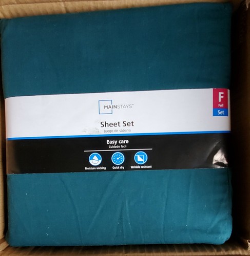 Mainstays 300 Easy Care Sheet Set Full Size Teal - Bild 2 von 5