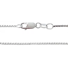 925 Sterling Silver BOX Chain Necklace 0.7 mm 16 18 20 24 Inches