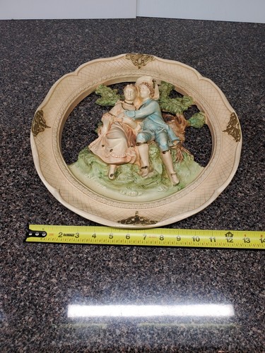 JAYESS United Chicago Chalkware Wall Plaques Victorian 3-D Pictures - Sconce - Picture 7 of 9