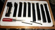 9 NIB JINAN FIRST MACHINE WORKS LATHE TOOL HOLDERS W/ INSERTS
