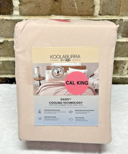 KOOLABURRA by UGG Oasis Cooling CALIFORNIA KING Sheet Set Rose Smoke Pink NEW