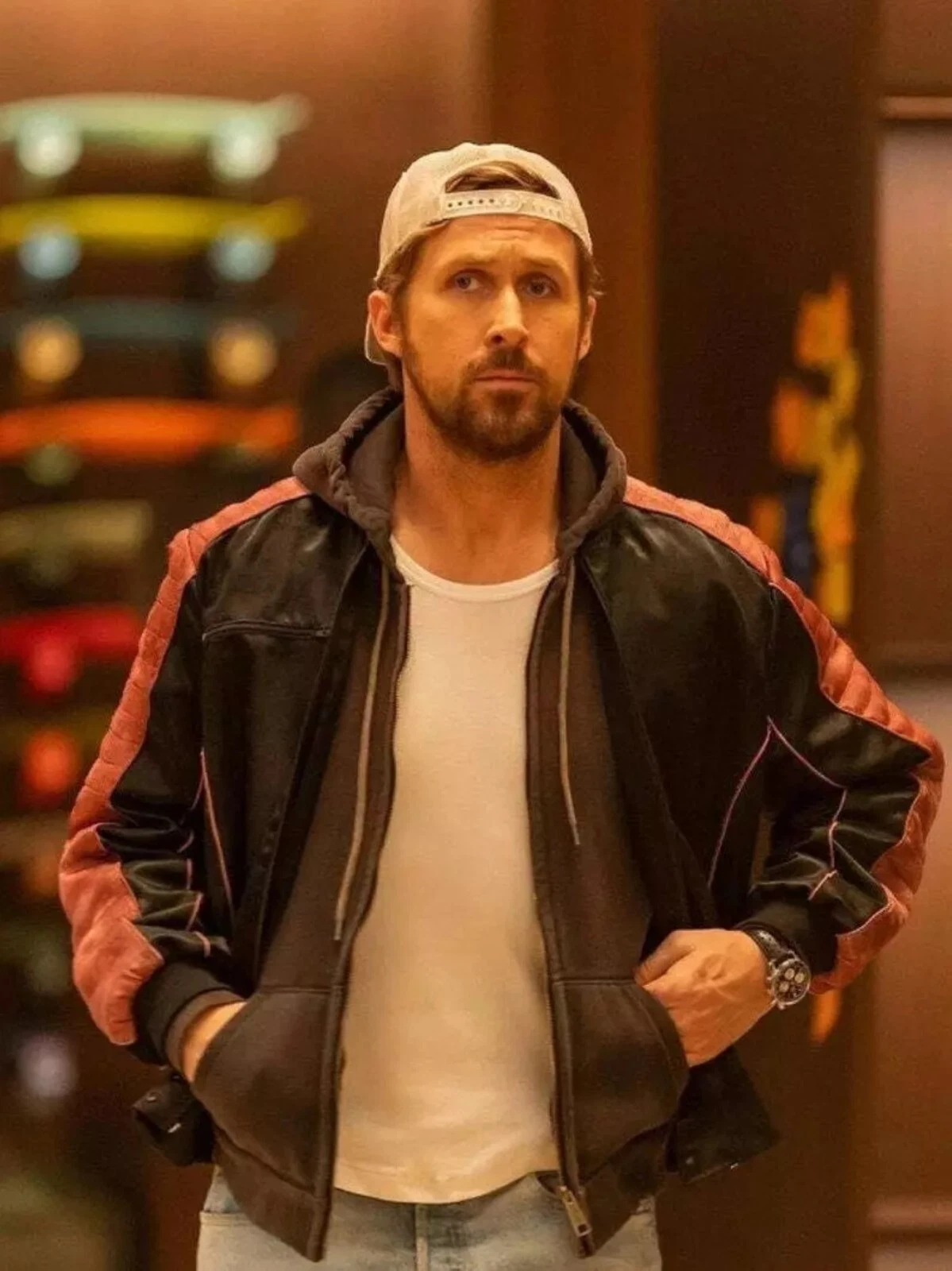 Fall Guy Jacket Ryan Gosling Colt Bomber Black Stuntman Real Leather Coat