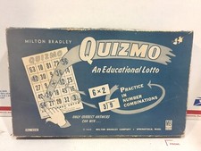 Vtg 1949 Milton Bradley MB QUIZMO Educational Lotto Math Multiplication Division