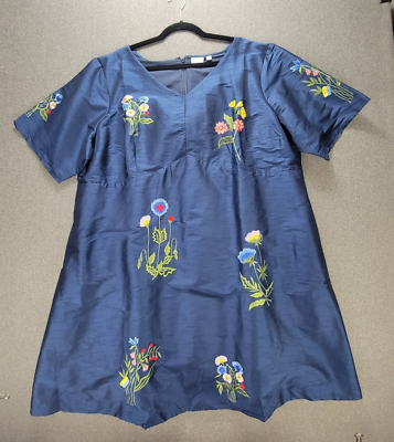 eshakti embroidered dress eShakti Embroidered Dress Size Medium 10 Orange Butterflies