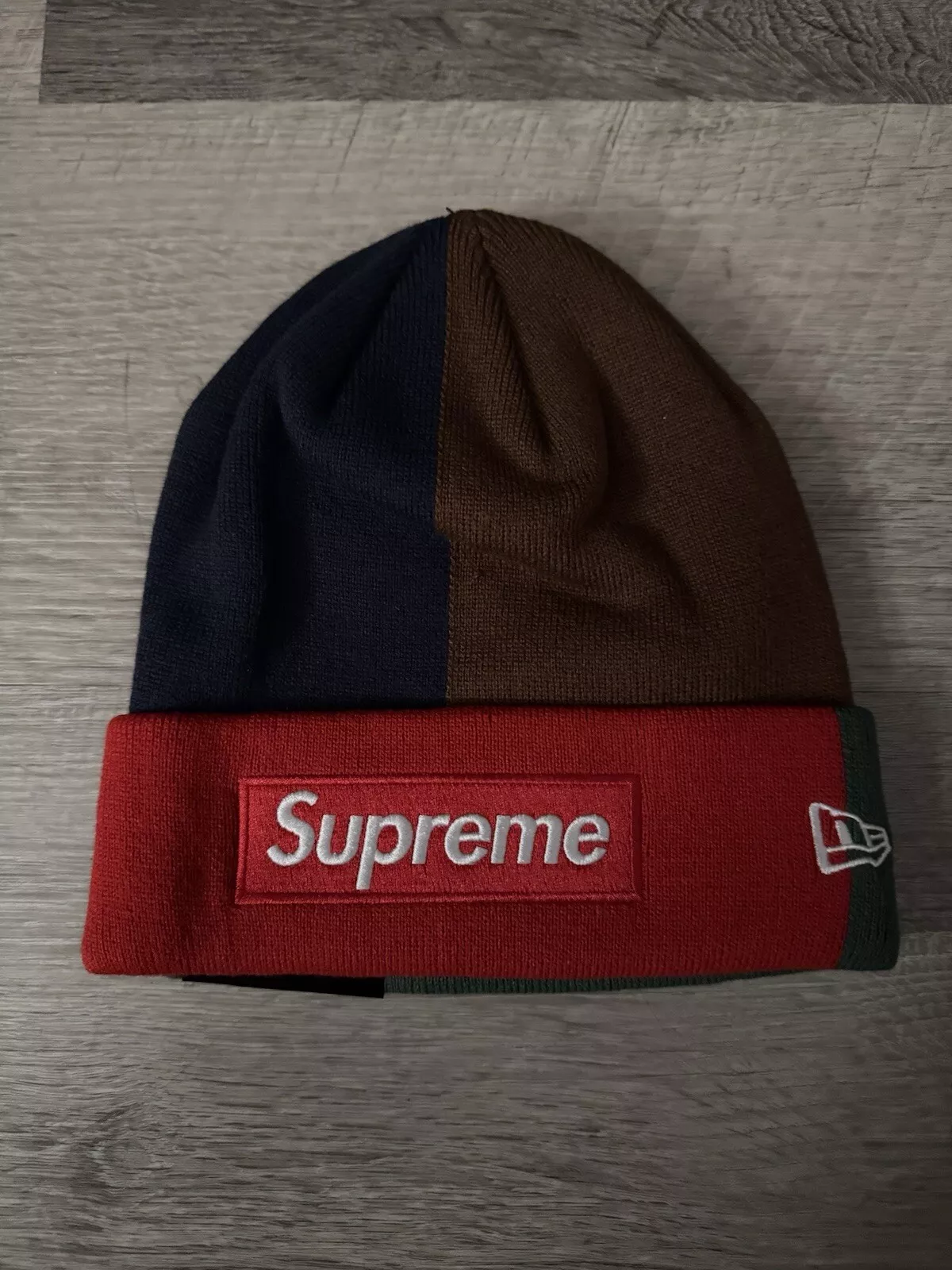 BONNET NEUF LOGO BOÎTE SUPRÊME MULTICOLORE 2024 AUTOMNE HIVER