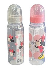Disney Minnie Mouse Baby Bottles 9 oz BPA Free Medium Flow Silicone Nipple
