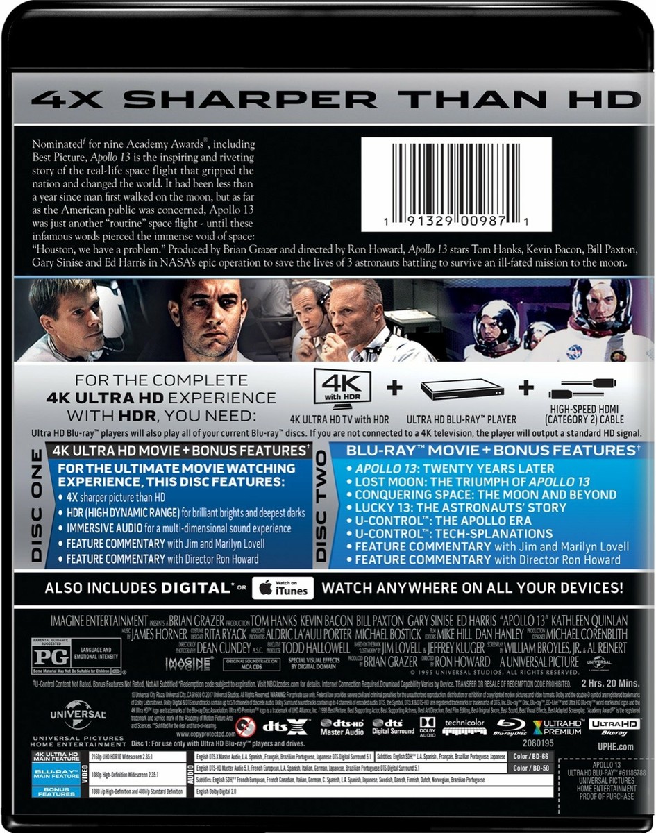 アポロ13 (4K ULTRA HD + Blu-rayセット) [4K ULTRA HD + Blu-ray] Amazon.co.jp: アポロ13 (4K ULTRA HD + Blu-rayセット) [4K