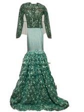 Teal Prom Dress Custom Made