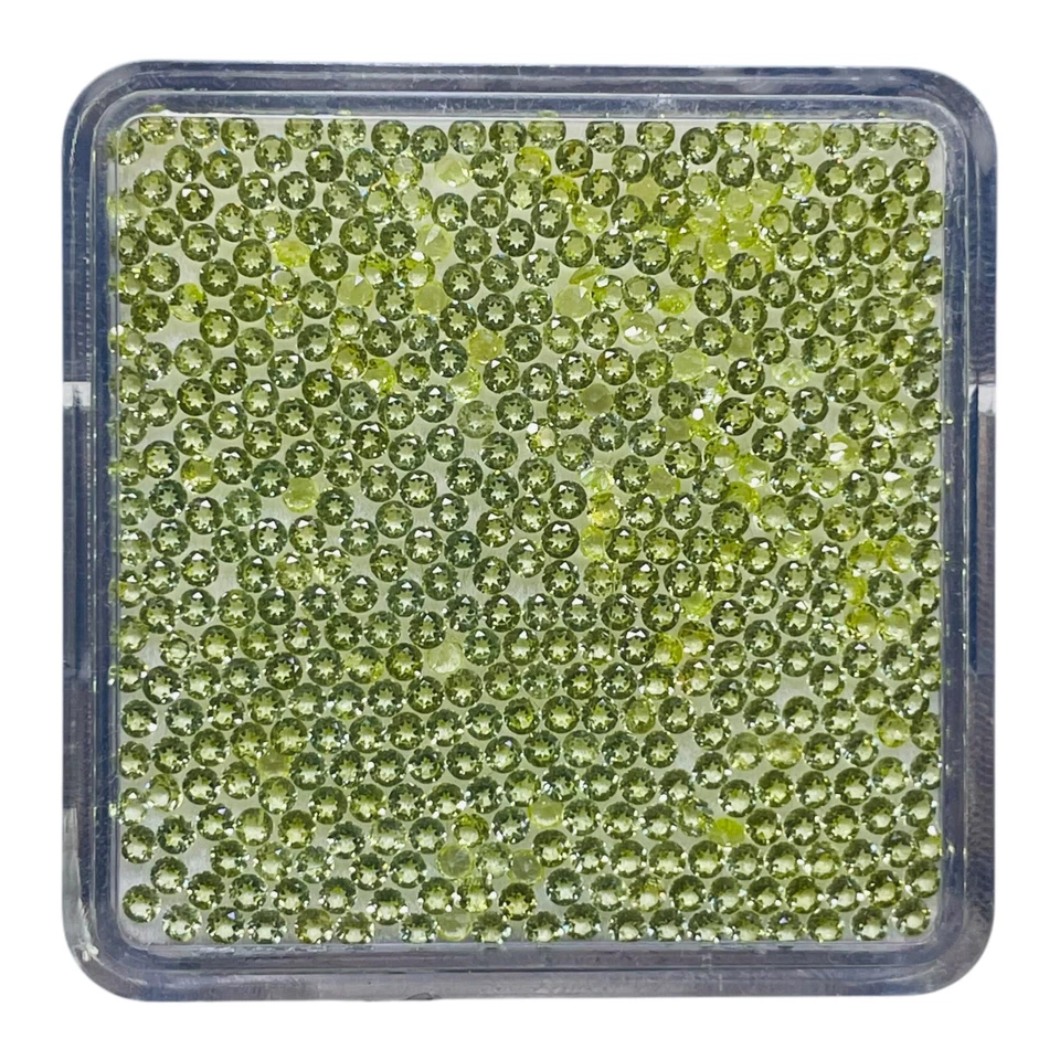 VVS 500 Stück Natürlich Peridot 1.8mm Rund Schliff Top Qualität Unbehandelt - Bild 3 von 4