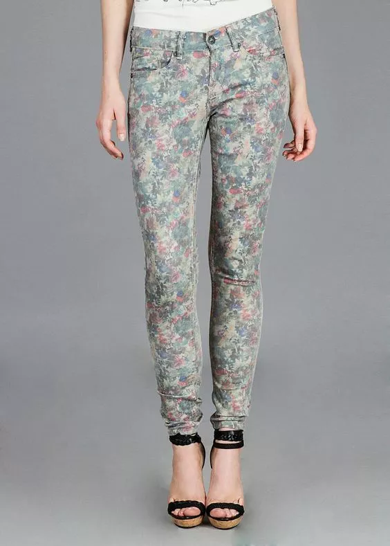 NEW Pepe Jeans London HOLLY Flower Floral Skinny Pants Jeans Size 29 NWT