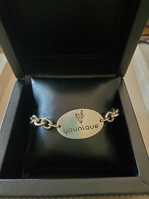 Younique Solid Sterling Silver Charm Bracelet Open Link style