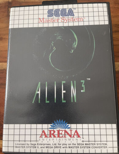 Sega Master System Pal Game ALIEN 3 with Box Instructions PAL