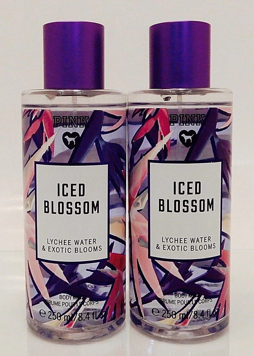 2 VICTORIA S SECRET PINK ICED BLOSSOM BODY MIST BRUME POUR LE CORPS 8.4oz NEW