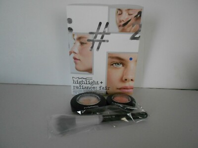 MAC HIGHLIGHT + RADIANCE FAIR MINERALIZE BLUSH LIGHTSCAPADE RAY BEAM 139S BRUSH