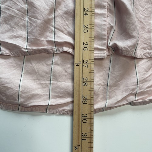 BABATON Aritzia Short Sleeve Utility Shirt Womens Small Pink Stripe Roll-Up - Picture 11 of 11