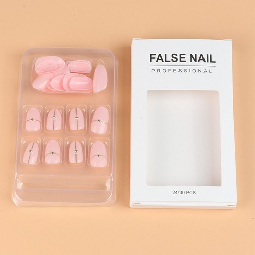 Leopard Fake Nials Long Almond Press on Nails Manicure False Nails Women - Picture 3 of 9