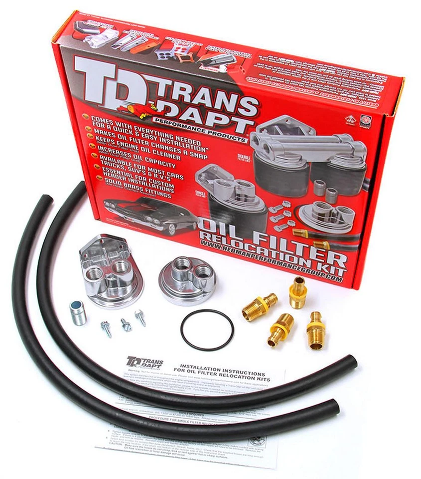 Trans-Dapt Performance 1113 Single Remote Oil Filter System; 2-1/2 in. ID; 2-3/4 - Image 4 of 4