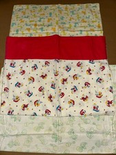 Lot Of 3 Vintage Mid Century Child's Print Pillowcases