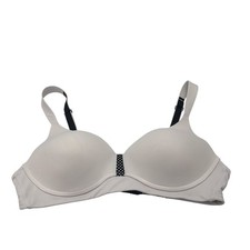 Maidenform Preloved Wireless Bra Size 36B in White with Black Accents