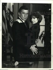 1989 Press Photo James Farentino & Victoria Principal in "Naked Lie" - pip25362