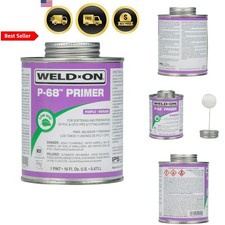 PVC CPVC Pipe Primer Fast Acting Low VOC Purple 1 Pint 16 fl oz