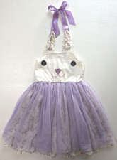 Boutique Toddler Dress Size 2T Purple Tulle Easter Bunny Tutu Costume Halter