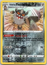 Galarian Perrserker 128/202 Reverse Holo Rare Sword & Shield Base Set