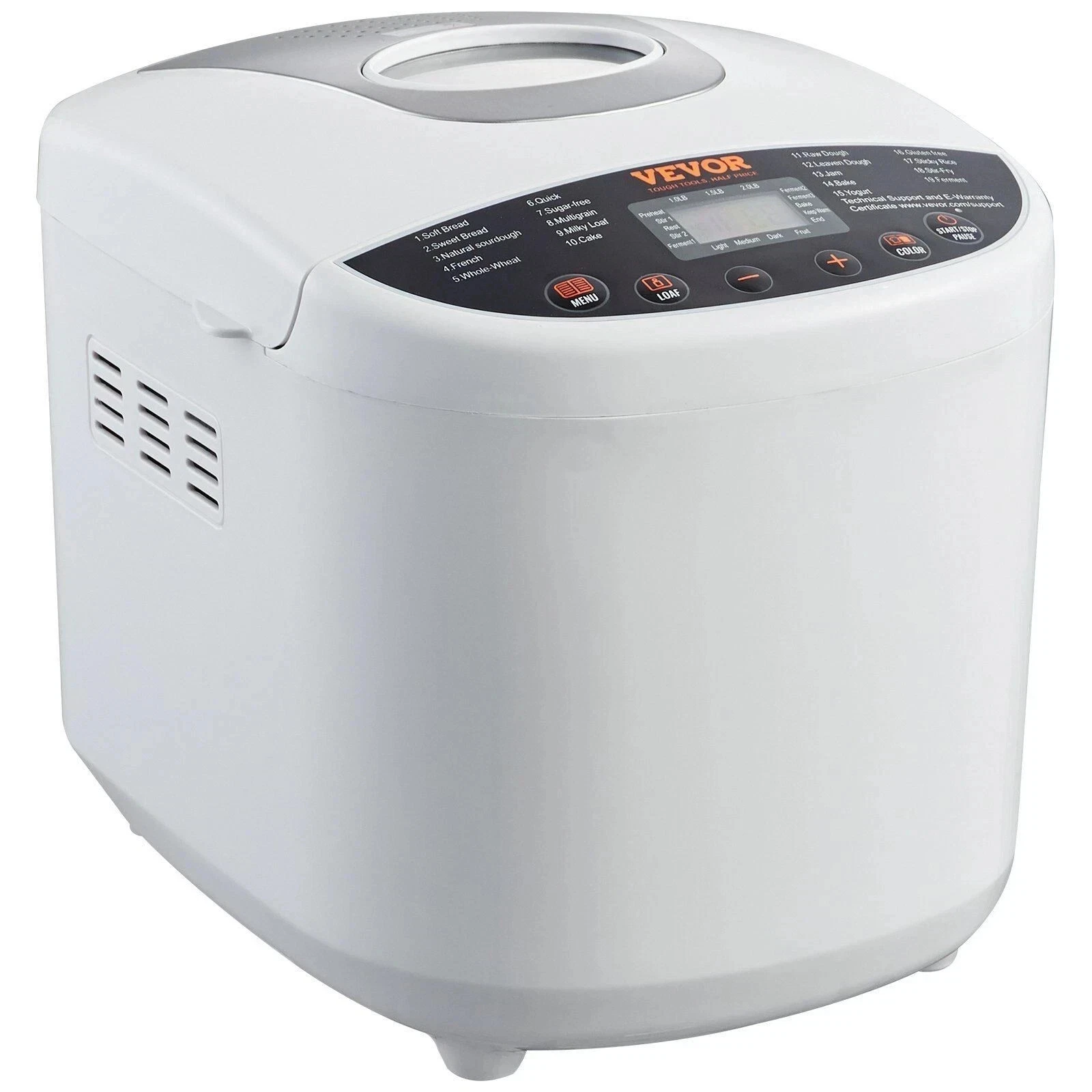 VEVOR 2LB 19-in-1 Bread Maker Machine 650W Programmable White New
Opens in a new window or tab