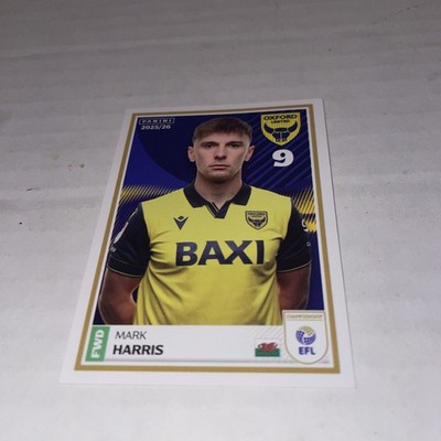 NEW 2025/26 #272 MARK HARRIS OXFORD UNITED UTD EFL PANINI STICKER COLLECTION