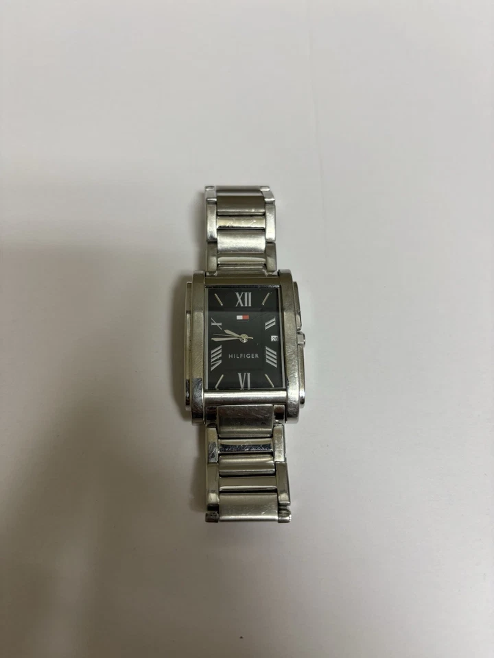 Tommy Hilfiger Men’s Stainless-Steel Watch – Rectangular Black Dial, Date - Image 3 of 3