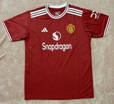 Mens Adidas Snapdragon Logo Red White Graphic Soccer Jersey. Size Medium