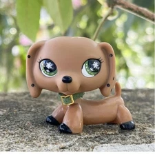 1PCS Mini Pet Shop LPS Figure Toy Weiner Dog Dachshund No# Collect Kid Gift Rare