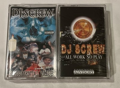 DJ Screw - 2 SEALED Cassettes - Sentimental Value / All Work No Play