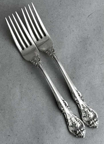 Gorham King Edward Sterling Silver Dinner Forks 7 3/4” No Mono Set of 2
